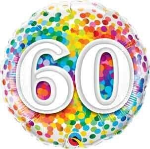 Foil Balloon - 60 Confetti