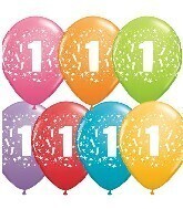 Latex Balloon-#1 Stars Assortment-1pkg-11&quot;