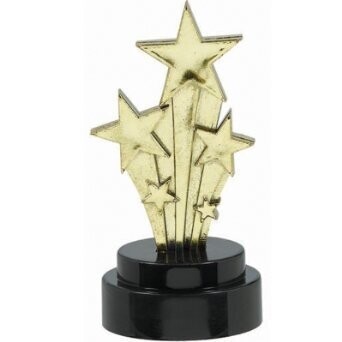 Award Trophy - Small - Gold Stars - 6pcs