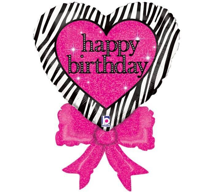 Foil Balloon - Happy Birthday Heart 30&quot;