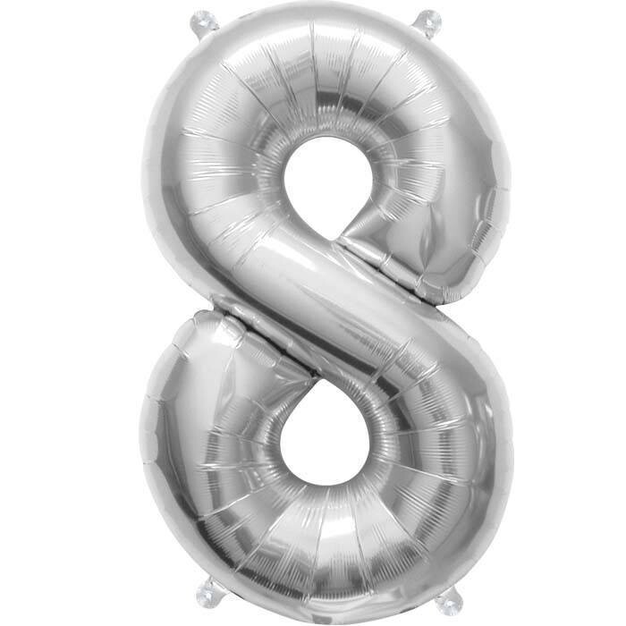 Foil Balloon - Silver #8 - 34&quot;