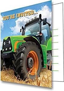 Tractor Time- Invitations 8pk