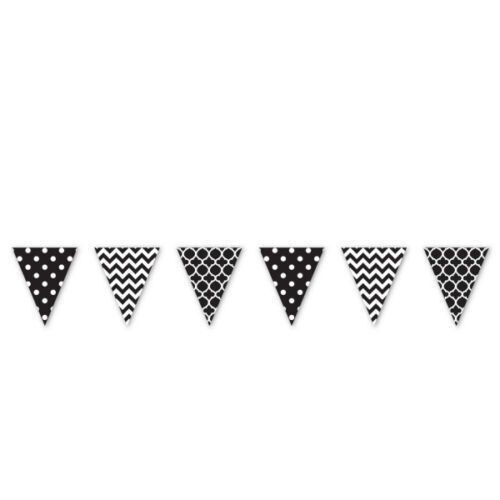 Pennant Banner-Black and White