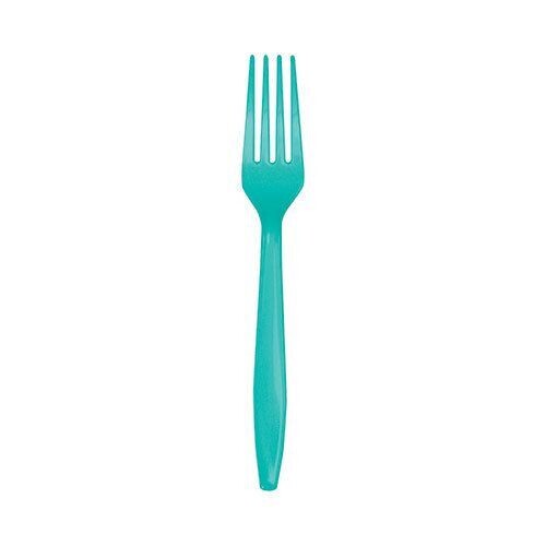 Premium Plastic Forks -  Teal Lagoon - 24 PK- Discontinued