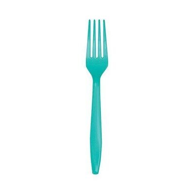 Premium Plastic Forks -  Teal Lagoon - 24 PK- Discontinued