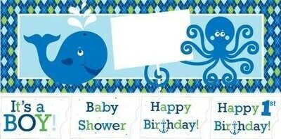 Giant Party Banner - Ocean Preppy Boy
