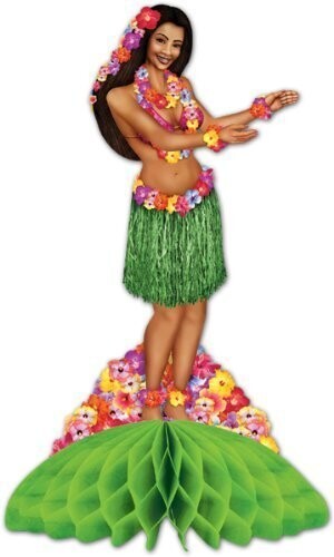 Centerpiece-Hula Girl-14&#39;&#39;