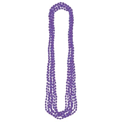 Beads Necklace- Metallic-Purple-30&#39;&#39;/8pk