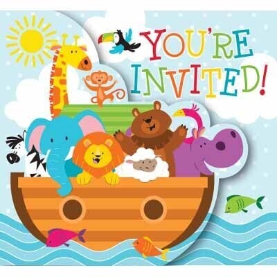 Invitations - Noah&#39;s Ark-8pk