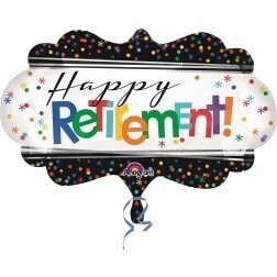 Foil Balloon-Happy Retirement SuperShape 27"