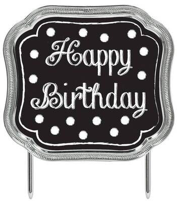 Cake Topper-Happy Birthday Chalkboard