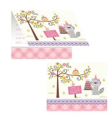 Invitations - Happi woodland - Pink