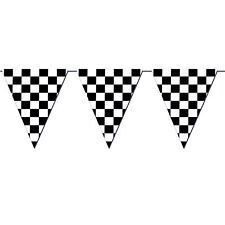 Giant Pennant Banner - Checkered Flag - 12ft