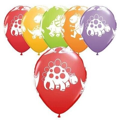 Latex Balloons - Cute &amp; Cuddly Dinosaurs - 11&quot;