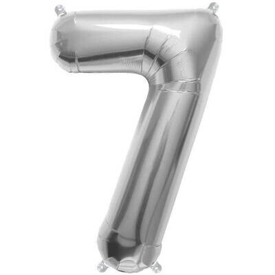Foil Balloon - Silver #7 - 34&quot;