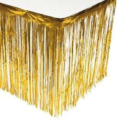 Foil tableskirt Gold  - 29&quot;x144&quot; (12&#39; Wide)