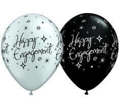 Latex Balloons - Engagement Elegant Sparkles - 11&quot;