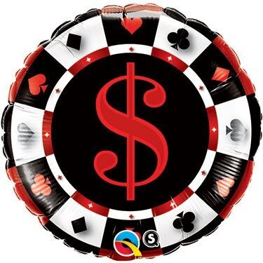 Foil Balloon - Casino - 18&quot;