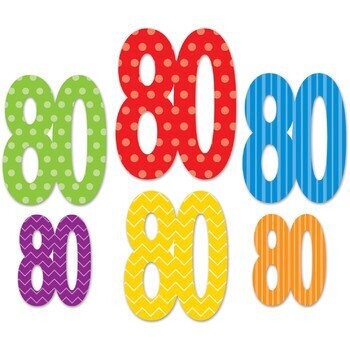 Birthday Cutouts - 80th