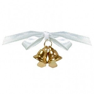 Double Bells Charms - Gold - 12pc