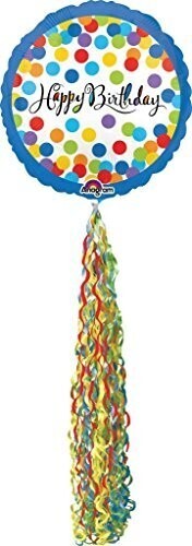Foil Balloon - Pom Pom Confetti Birthday