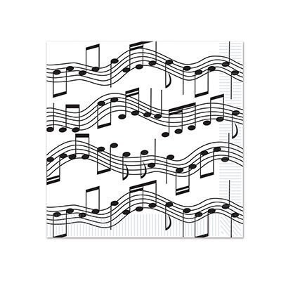 Napkins-BEV-Music Note-16pk-2ply
