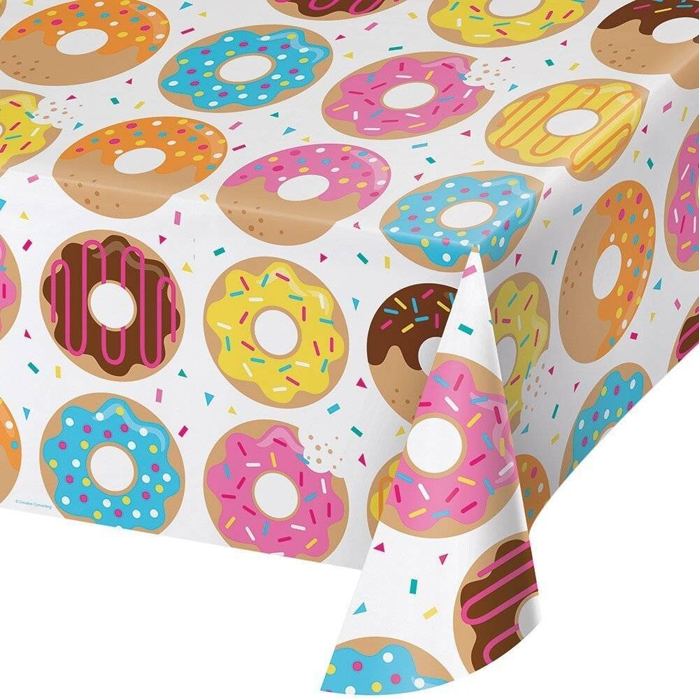 Tablecover - Plastic - Rectangle - Donut Time - 54&#39;&#39;x102&#39;&#39; - 1pc