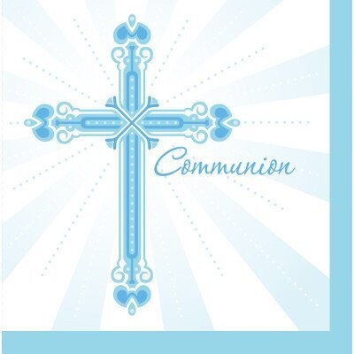 Napkins-LN- Blessings Blue/ Communion -36PK-2ply