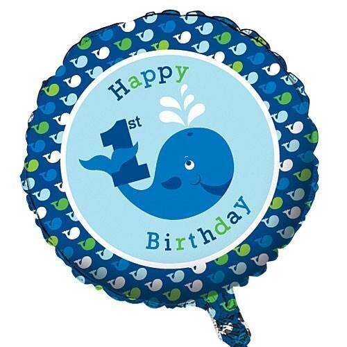 Foil Balloon-Ocean Preppy 1st Birthday-18&#39;&#39;
