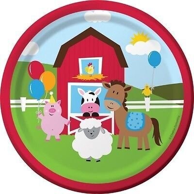 Beverage Paper Plates-Farmhouse Fun-8pk-7&quot;