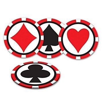 Drink Coasters-Casino-3.5&#39;&#39;-8pk