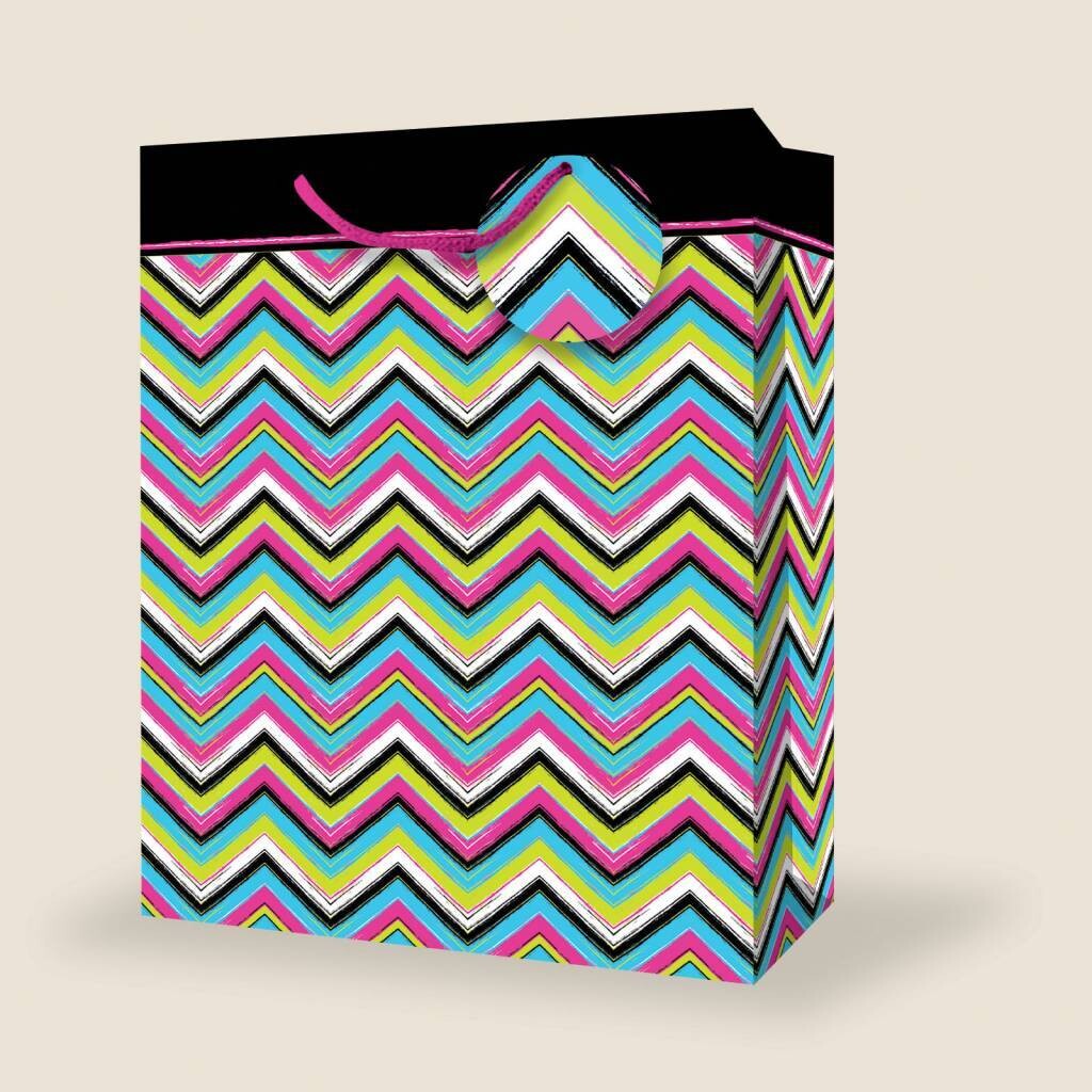 Gift Bag - Giant - Colourful Chevron