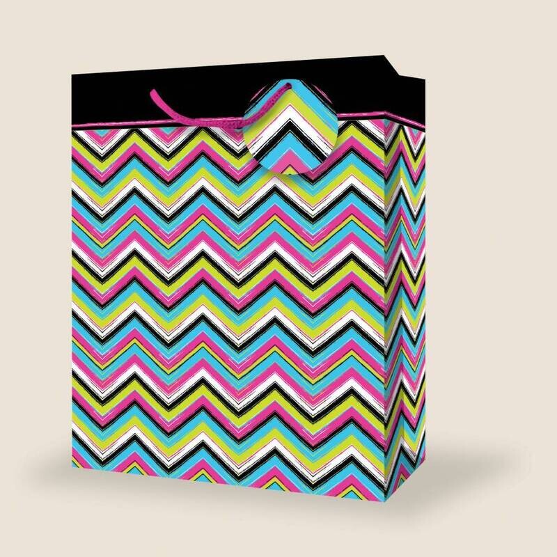 Gift Bag - Giant - Colourful Chevron