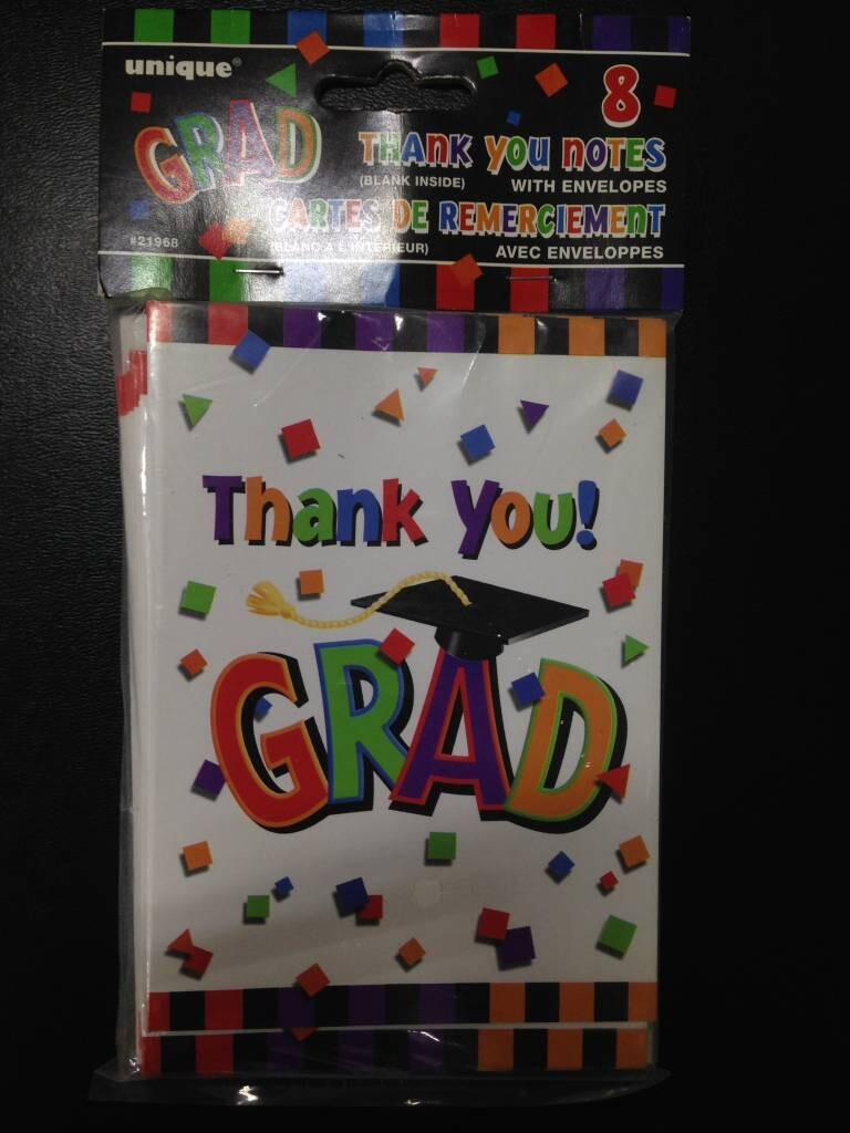 Thank You Cards - Graduation - 8pc (Seasonal)