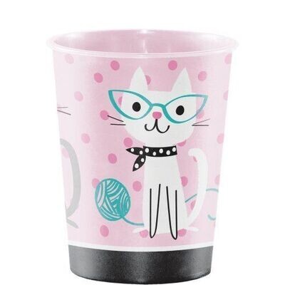 Plastic Cups- Purr-Fect Party - 16oz