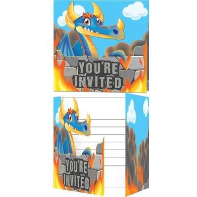 Invitations-Dragon Party-8pk