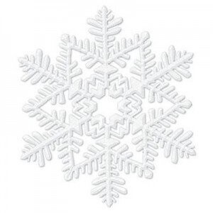 Decorative White Glitter Snowflake