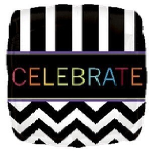 Foil Balloon-Celebrate Square 17&quot;