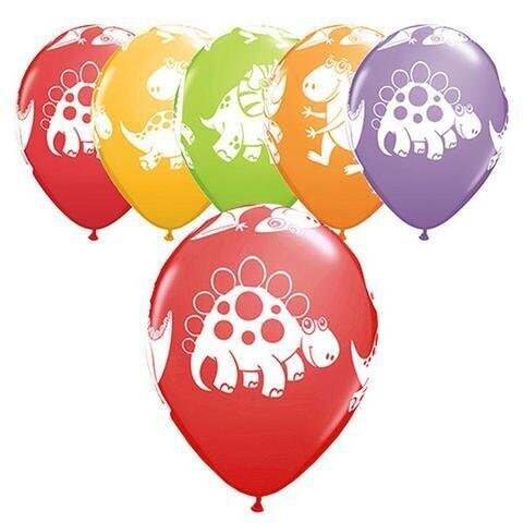 Latex Balloons - Cute &amp; Cuddly Dinosaurs - 11&quot;