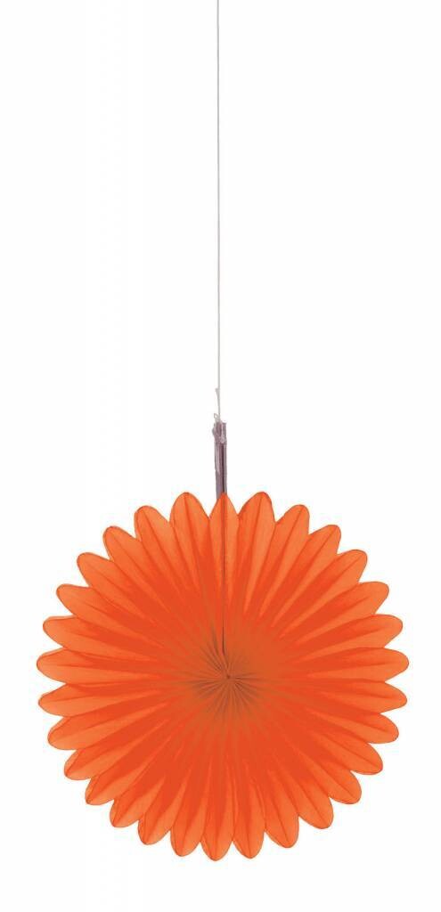 Paper Fan Decorations- Orange- 5pcs/6&quot;