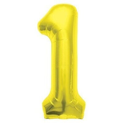Foil Balloon - Gold - #1 - 34&quot;