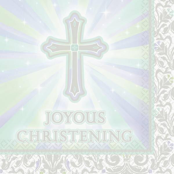 Napkins-BEV-Joyous Christening-16pk-2ply (Seasonal) - Discontinued