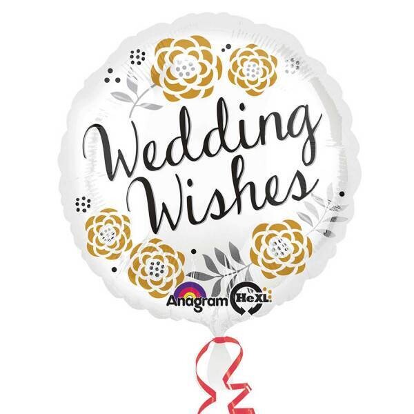 Foil Balloon - Wedding Wishes - 17&quot;