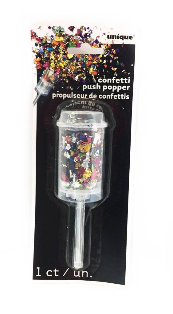 Coloured Confetti Push Popper