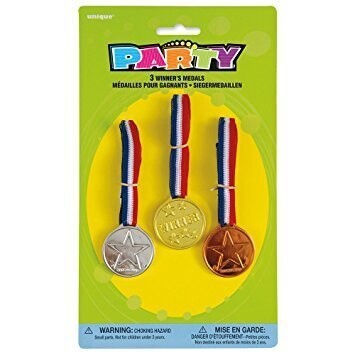 3 Winner's Medals (Gold, Silver, Bronze)