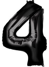 Foil Balloon - Black - #4 - 36&quot; X 24&quot;