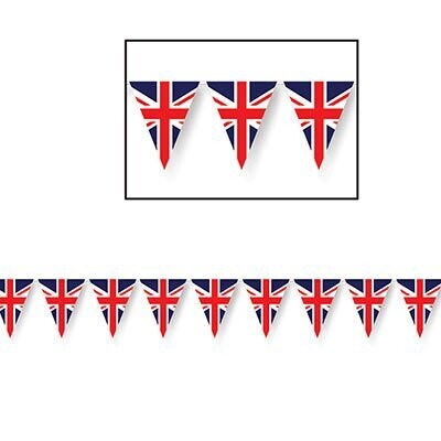 Pennant Banner-Union Jack-12ft-plastic