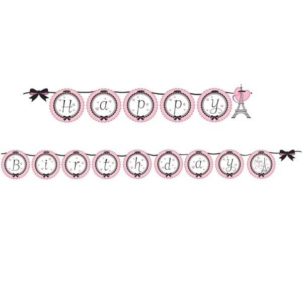 Banner-Ribbon-Party in Paris Birthday-1pkg-6ft