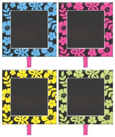 Hawaiian Chalkboard Clips