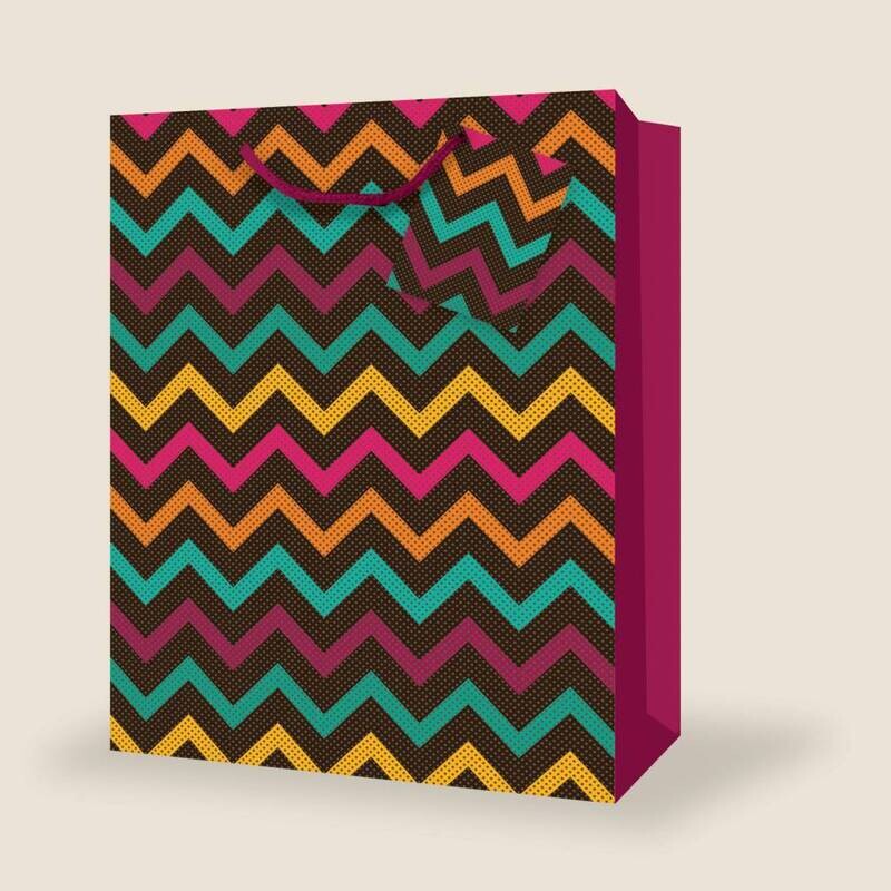 Gift Bag - Ex. Jumbo - Abstract Chevron